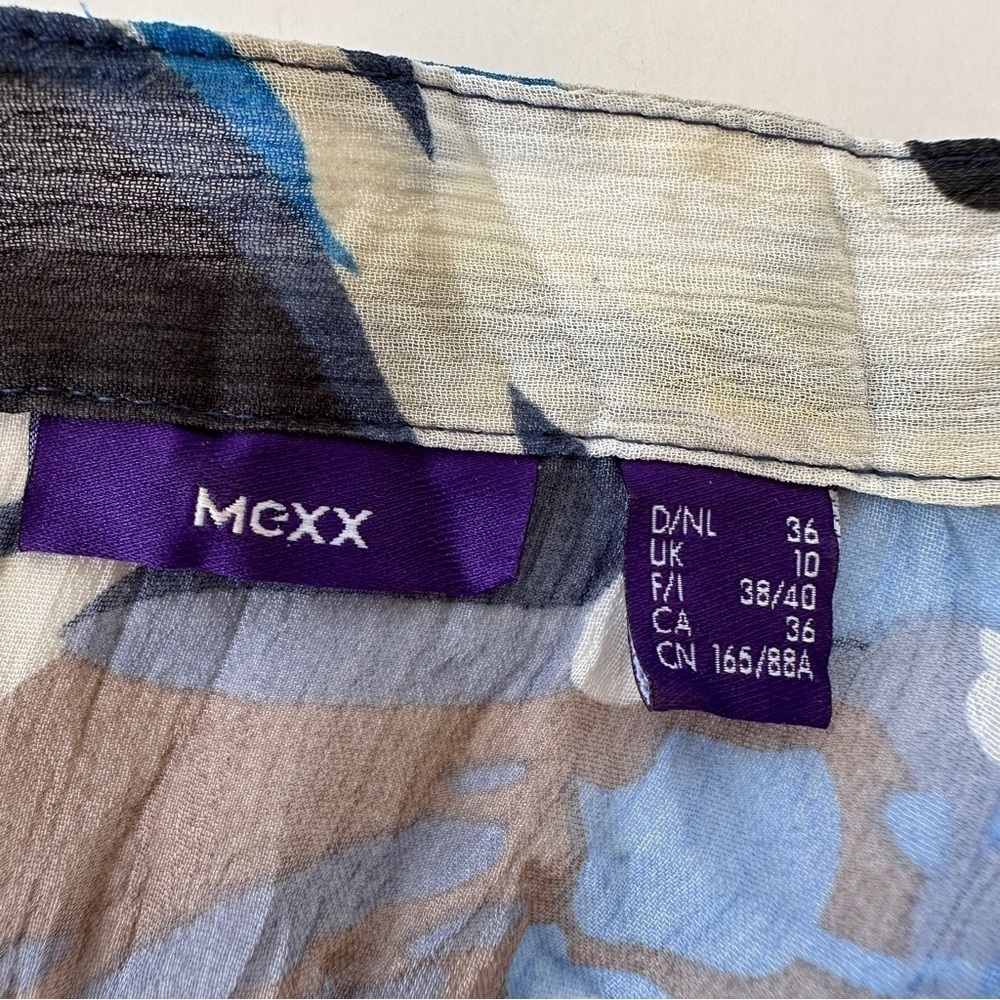 Mexx button down shirt with long sleeves, small mandarin collar, semi-sheer - Picture 10 of 13